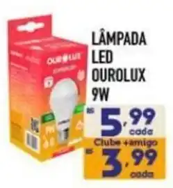 Supermercados Avenida lâmpada led ourolux 9w oferta