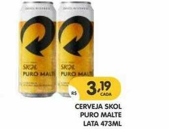 Supermercados Real Cerveja Skol Puro Malte oferta