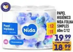 Supermercados Avenida papel higiênico nida folha simples oferta