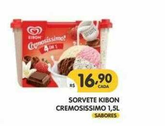 Supermercados Real Sorvete Kibon Cremosissimo oferta