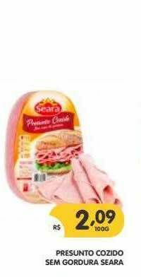 Supermercados Real Presunto Cozido Sem Gordura Seara oferta