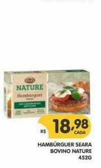 Supermercados Real Hambúrguer Seara Bovino Nature oferta