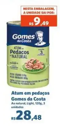 Sam's Club Atum em pedaços Gomes da Costa Ao natural, Light oferta