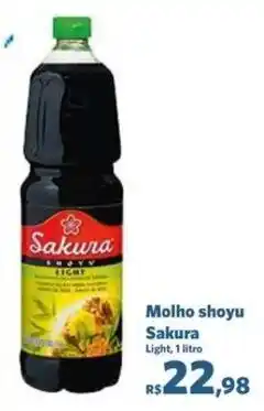 Sam's Club molho shoyu sakura light oferta