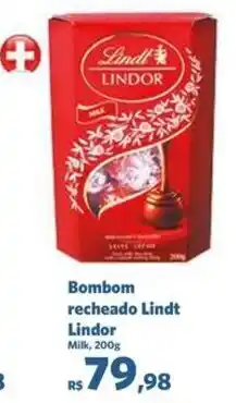 Sam's Club Bom bom recheado lindt lindor milk oferta