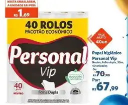 Sam's Club Papel higiênico personal vip oferta