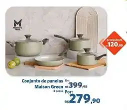 Sam's Club Conjunto de panelas maison green oferta