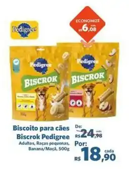 Sam's Club Biscoito para cães Biscrok Pedigree Adultos, Raças pequenas, Banana/Maçã oferta