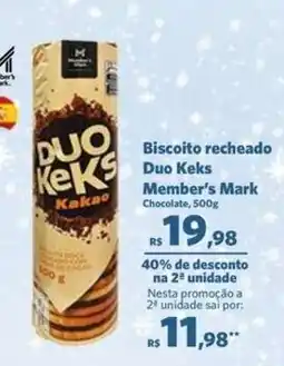 Sam's Club Biscoito recheado duo keks oferta