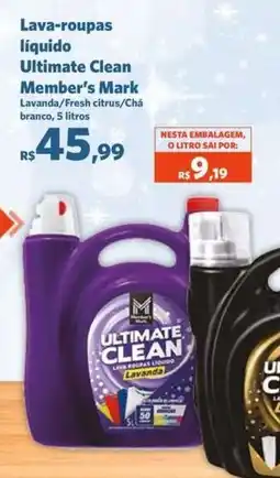 Sam's Club Lava-roupas liquido Ultimate Clean Member's Mark Lavanda/Fresh citrus/Chá branco oferta
