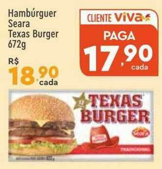 Supper Rissul Hambúrguer Seara Texas Burger oferta