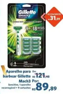 Sam's Club Aparelho para barbear gillette mach3 oferta