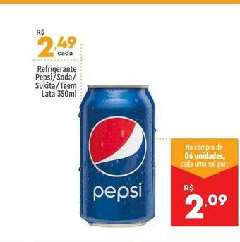 Supper Rissul Refrigerante Pepsi Soda Sukita Teem oferta