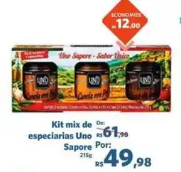 Sam's Club Kit mix de especiarias uno sapore oferta