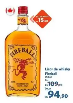 Sam's Club Licor de whisky fireball oferta