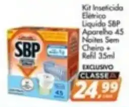 Delta Supermercados Kit Inseticida Eletrico Liquido SBP Aparelho 45 Noites Sem Cheiro + Refil 35ml oferta