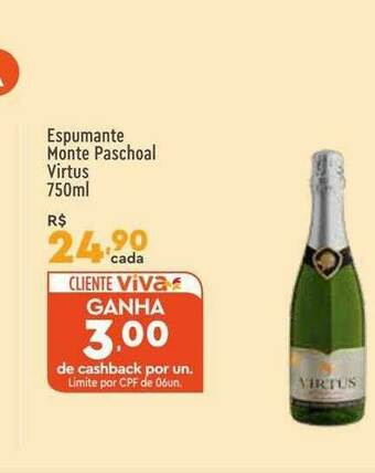 Supper Rissul Espumante Monte Paschoal Virtus oferta