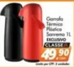 Delta Supermercados Garrafa Térmica Plástica Sanremo 1L oferta