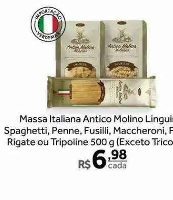 Massa Italiana Antico Molino Liguine Spaghetti Penne Fusilli Maccheroni Farfalle Rigate Ou Tripoline