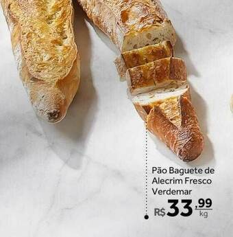 Verdemar Supermercado Pão Baguete De Alecrim Fresco Verdemar oferta
