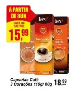Negreiros Capsulas Café 3 Corações oferta