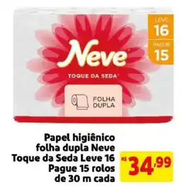 Mercado Extra Papel higiênico folha dupla Neve Toque da Seda oferta