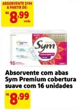 Mercado Extra Absorvente com abas sym premium cobertura suave oferta