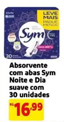 Mercado Extra Absorvente com abas sym noite e dia suave oferta