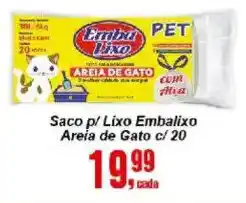 Negreiros Saco p/ Lixo Embalixxo Areia de Gato c/ 20 oferta