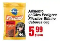 Negreiros Alimento p/ Cães Pedigree Filezitos Bifinho oferta