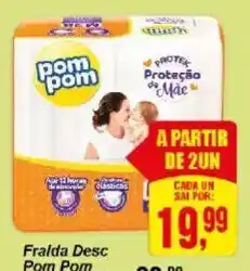 Negreiros Fralda Desc Pom Pom oferta
