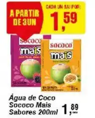 Negreiros Agua de Coco Sococo Mais Sabores oferta