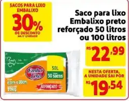 Mercado Extra Saco para lixo Embalixx preto oferta