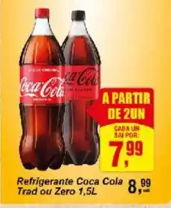 Negreiros Refrigerante Coca Cola Trad ou Zero 1,5L oferta