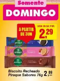 Negreiros Biscoito Recheado Piraque Sabores oferta