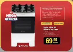 Berlanda Fogão a Gás 4B Mônaco Top Glass oferta