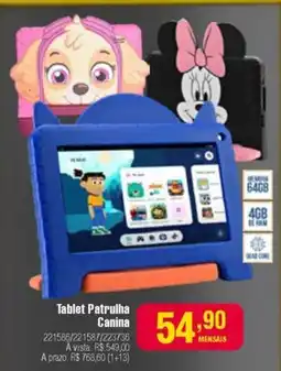 Berlanda Tablet Patrulha Canina oferta