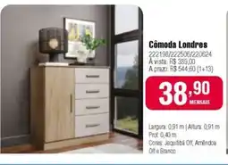 Berlanda Cômoda Londres oferta