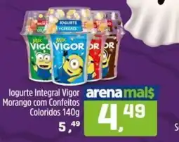 Arena Atacado logurte integral vigor morango com confeitos coloridos oferta