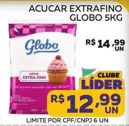 Lider Atacadista Acucar extra fino globo oferta