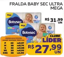 Lider Atacadista Fralda baby sec ultra mega oferta