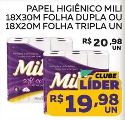 Lider Atacadista Papel higiênico mili oferta