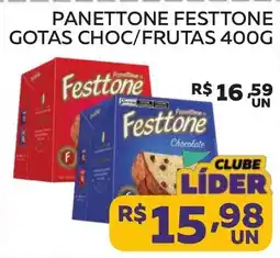 Lider Atacadista Panettone festtone gotas choc/frutas oferta