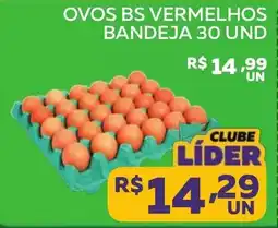 Lider Atacadista ovos bs vermelhos oferta