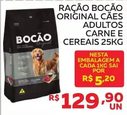 Lider Atacadista Ração bocão original cães adultos carne e cereais oferta