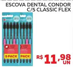 Lider Atacadista escova dental condor c/5 classic flex oferta