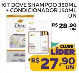 Lider Atacadista Kit dove shampoo 350ml + condicionador 150ml oferta