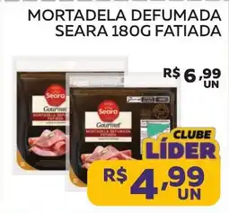 Lider Atacadista Mortadela defumada seara 180g fatiada oferta