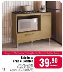 Berlanda Balcão p/ Forno e Cooktop oferta
