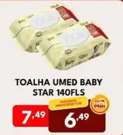 Rede Plus Supermercados toalha umed baby star 140fls oferta